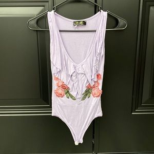 NWOT embroidered bodysuit